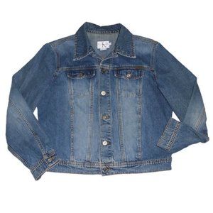 Vintage Calvin Klein Denim Jean Jacket Blue Truck